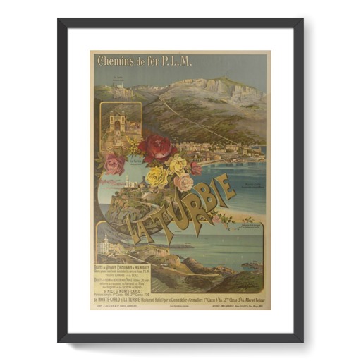 Chemins de fer P.L.M. La Turbie (framed art prints)