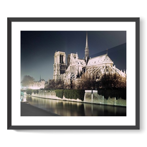 Cathédrale Notre-Dame de Paris, abside et façade sud (affiches d'art encadrées)