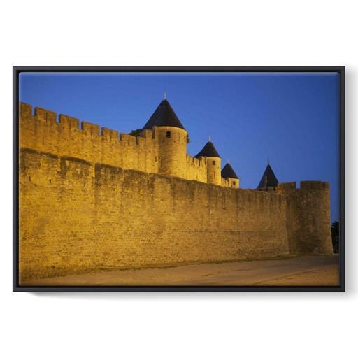 Cité de Carcassonne,, front sud, enceinte extérieure, tour Cautière (framed canvas)
