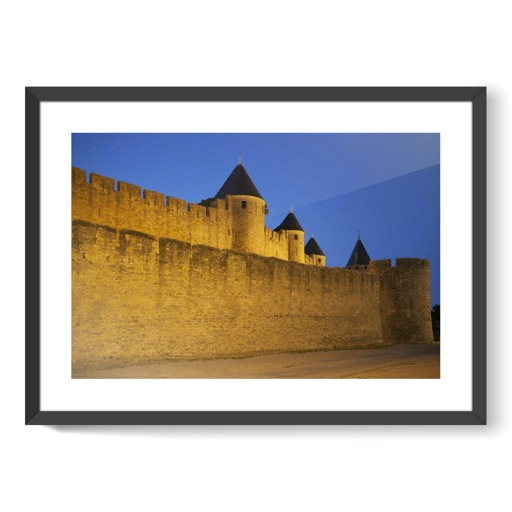 Cité de Carcassonne,, front sud, enceinte extérieure, tour Cautière (affiches d'art encadrées)