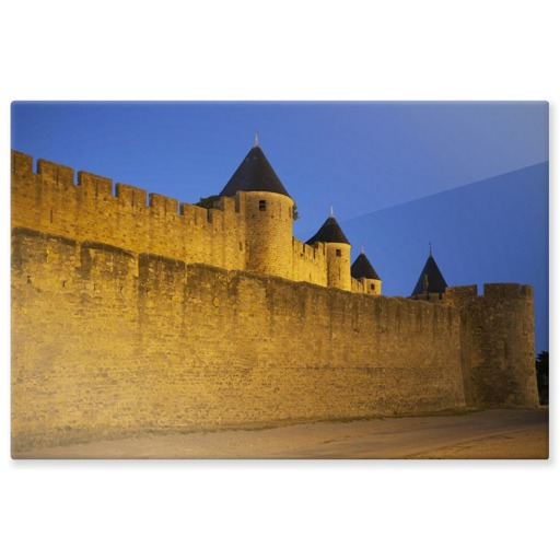 Cité de Carcassonne,, front sud, enceinte extérieure, tour Cautière (panneaux aluminium)