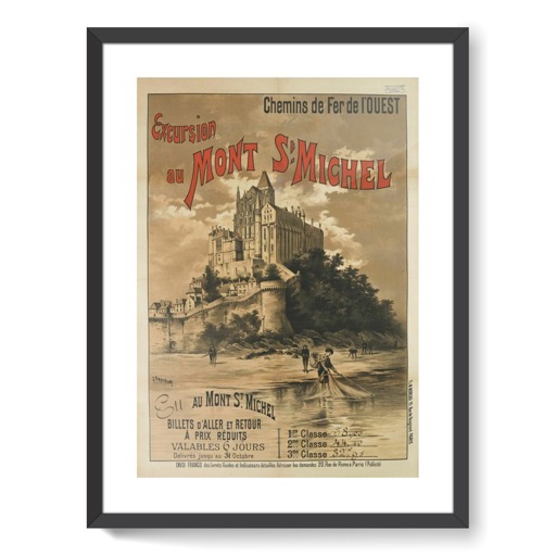 Excursion au Mont St-Michel (affiches d'art encadrées)