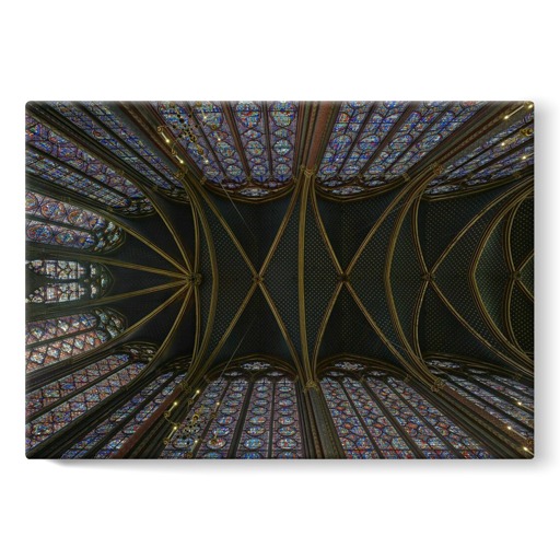 Sainte-Chapelle de Paris, chapelle haute, voûte de l'abside et d'une partie de la nef (stretched canvas)