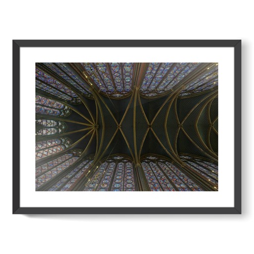 Sainte-Chapelle de Paris, chapelle haute, voûte de l'abside et d'une partie de la nef (affiches d'art encadrées)