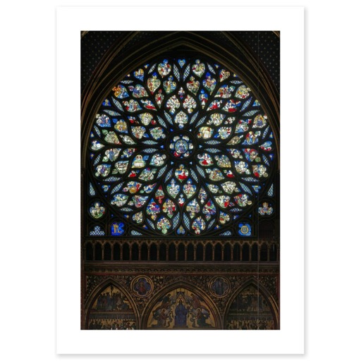 Sainte-Chapelle de Paris, chapelle haute, rose ouest (toiles sans cadre)