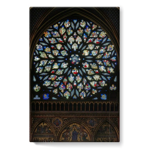Sainte-Chapelle de Paris, chapelle haute, rose ouest (stretched canvas)