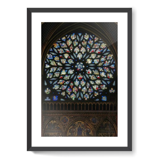 Sainte-Chapelle de Paris, chapelle haute, rose ouest (affiches d'art encadrées)
