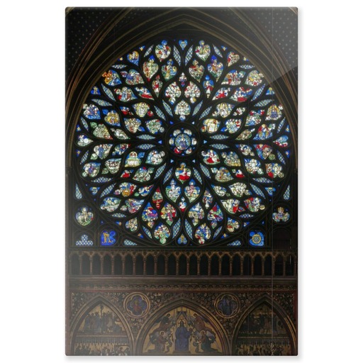 Sainte-Chapelle de Paris, chapelle haute, rose ouest (panneaux aluminium)