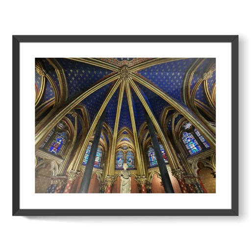 Sainte-Chapelle de Paris, voûte de l'abside de la chapelle basse (affiches d'art encadrées)