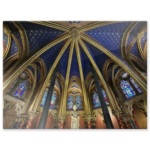 Sainte-Chapelle de Paris, voûte de l'abside de la chapelle basse (panneaux aluminium)