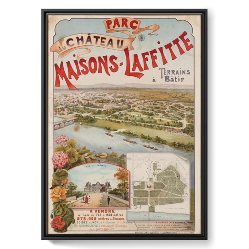 Parc du château. Maisons-Laffitte. Terrains à Bâtir (framed canvas)
