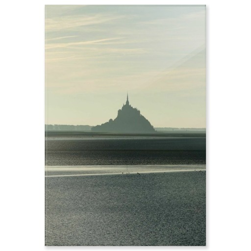 Silhouette du Mont-Saint-Michel vue du nord, près de la commune de Genêts (panneaux acryliques)