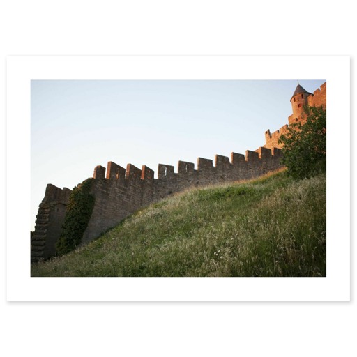 Cité de Carcassonne, front ouest, rampe de la barbacane (affiches d'art)