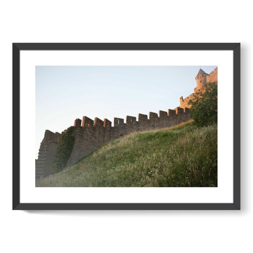 Cité de Carcassonne, front ouest, rampe de la barbacane (affiches d'art encadrées)