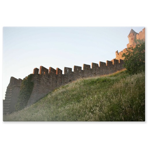 Cité de Carcassonne, front ouest, rampe de la barbacane (panneaux aluminium)