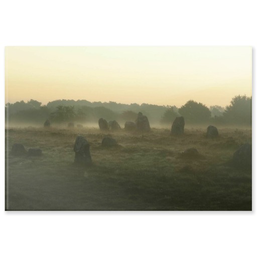 Alignements du Ménec dans la brume du matin (acrylic panels)