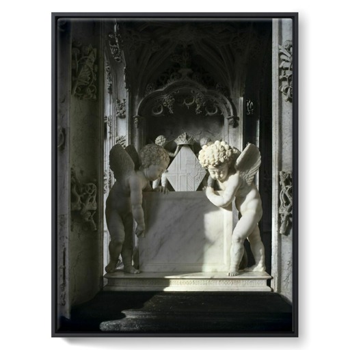 Tombeau de Marguerite d'Autriche, détail des angelots (framed canvas)