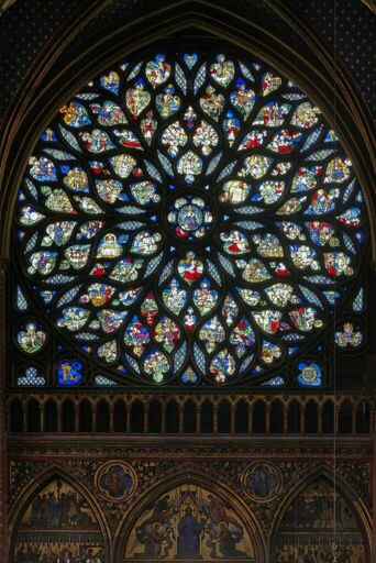 Sainte-Chapelle de Paris, chapelle haute, rose ouest