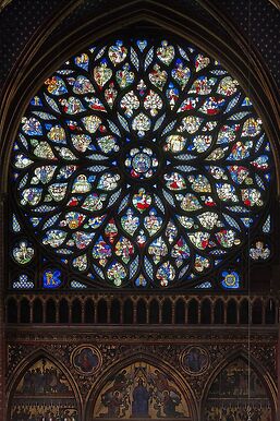 Sainte-Chapelle de Paris, chapelle haute, rose ouest