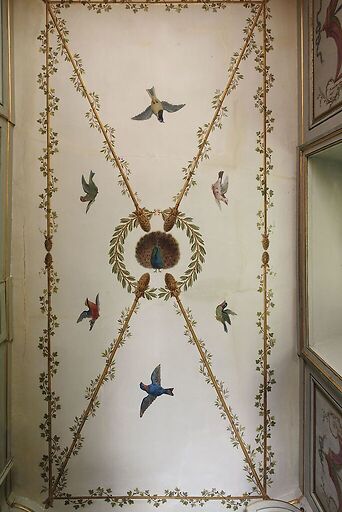 Domaine de Rambouillet, Chaumière aux coquillages, plafond de la garde-robe