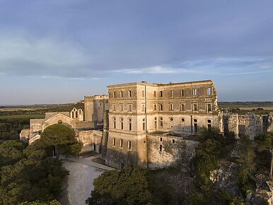 Abbaye de Montmajour, vue aérienne du site