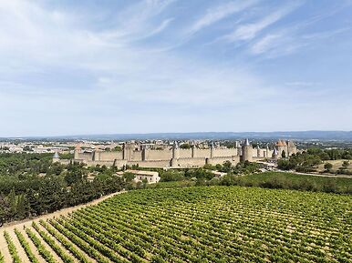 Château et remparts de la cité de Carcassonne, vue d'ensemble