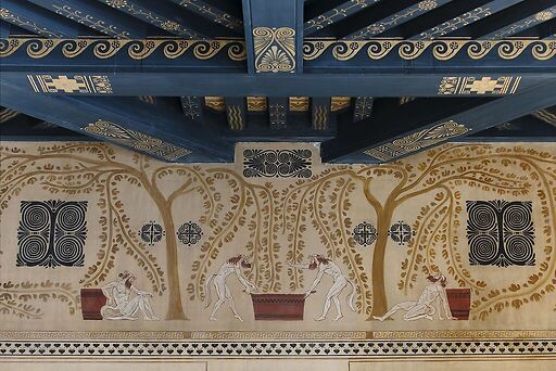 Villa Kérylos, salle à manger (triklinos), scène de vendanges