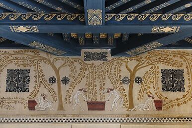 Villa Kérylos, salle à manger (triklinos), scène de vendanges