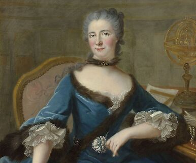 Portrait de madame du Châtelet, détail