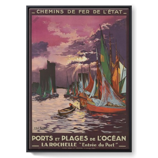 Ports et Plages de l'Océan. La Rochelle  (framed canvas)