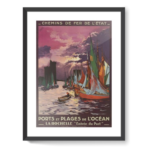 Ports et Plages de l'Océan. La Rochelle  (affiches d'art encadrées)