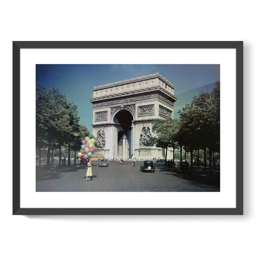 L'Arc de triomphe de l'Étoile, côté ouest, depuis l'avenue de la Grande-Armée (framed art prints)