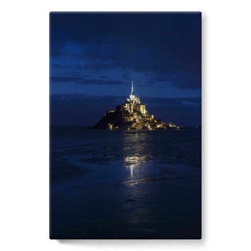 Mont-Saint-Michel, illumination du Mont et de la passerelle pendant les grandes marées des 20 et 21 mars 2015 (toiles sur châssis)