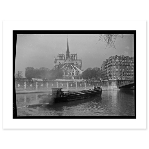 La cathédrale Notre-Dame et le pont Saint Louis vus du quai d'Orléans (affiches d'art)