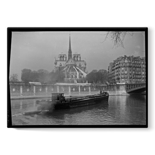 La cathédrale Notre-Dame et le pont Saint Louis vus du quai d'Orléans (stretched canvas)