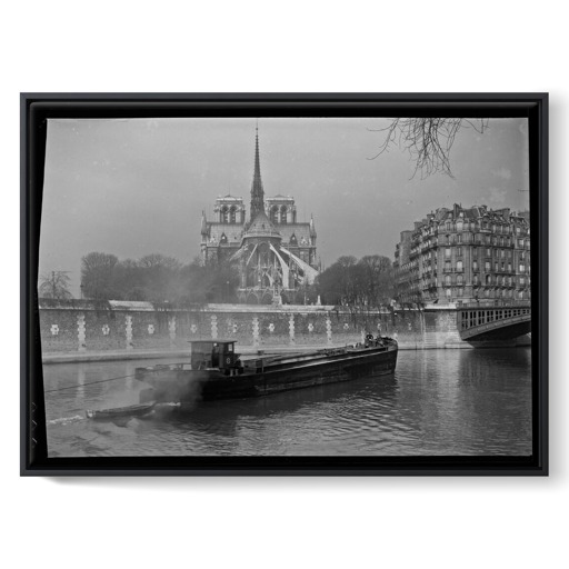 La cathédrale Notre-Dame et le pont Saint Louis vus du quai d'Orléans (toiles encadrées)