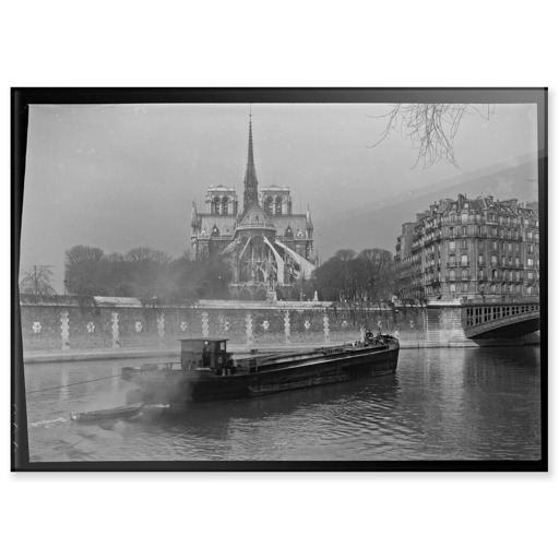 La cathédrale Notre-Dame et le pont Saint Louis vus du quai d'Orléans (panneaux acryliques)