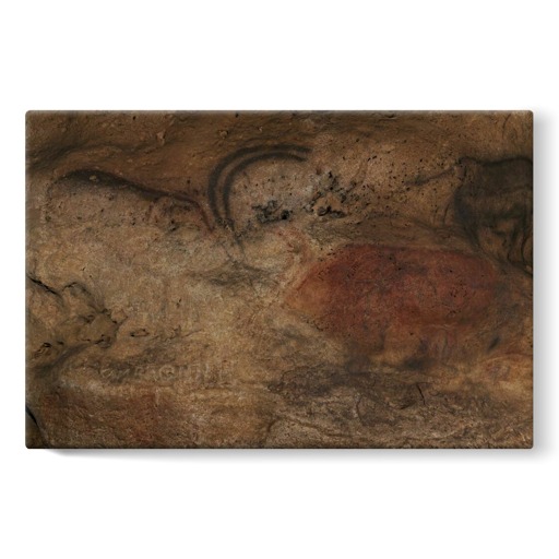 Grotte de Font-de-Gaume, rennes noir et rouge, dit aussi panneau des rennes affrontés (stretched canvas)