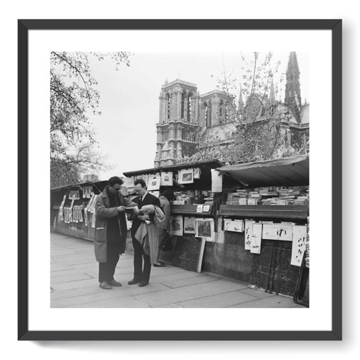 Bouquiniste quai de la Tournelle à Paris (affiches d'art encadrées)