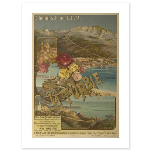 Chemins de fer P.L.M. La Turbie (art prints)