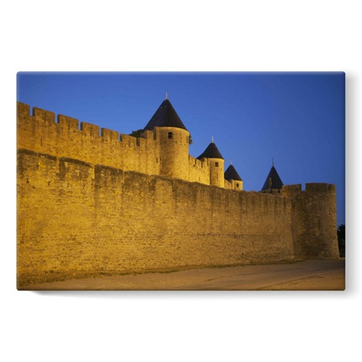 Cité de Carcassonne,, front sud, enceinte extérieure, tour Cautière (stretched canvas)