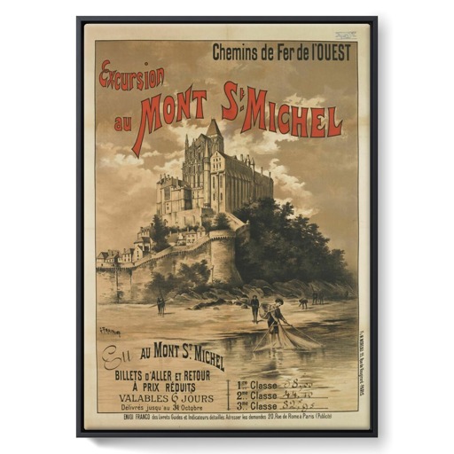 Excursion au Mont St-Michel (framed canvas)