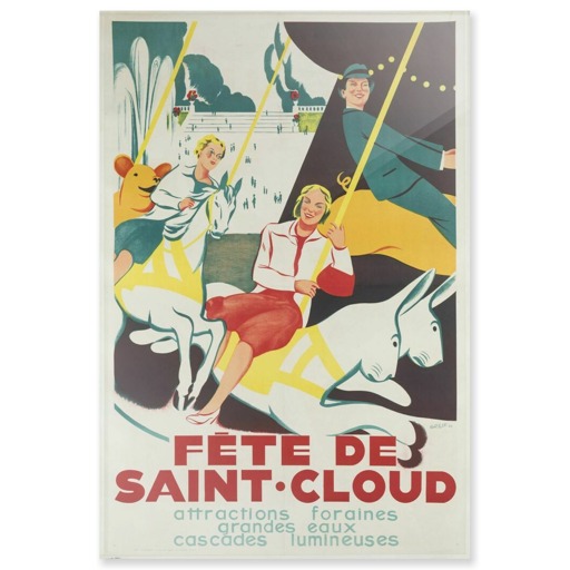 Fête de Saint-Cloud. Attractions foraines / grandes eaux / cascades lumineuses (acrylic panels)