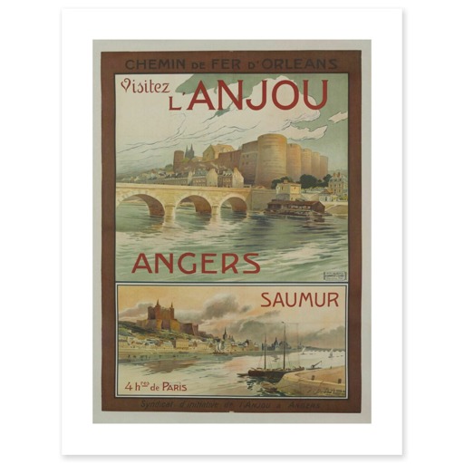 Visitez l'Anjou : Angers, Saumur (affiches d'art)