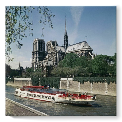 Cathédrale Notre-Dame de Paris et square Jean-XXIII vus depuis le quai de Montebello (stretched canvas)