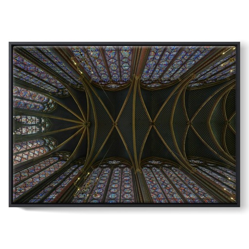 Sainte-Chapelle de Paris, chapelle haute, voûte de l'abside et d'une partie de la nef (framed canvas)