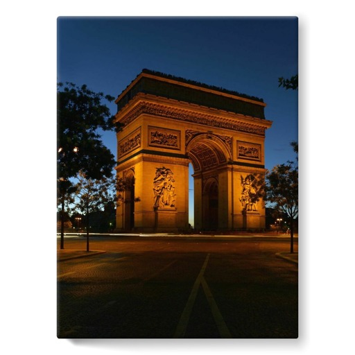 L'Arc de triomphe de l'Étoile au crépuscule, côté sud-est, depuis l'avenue Marceau (stretched canvas)