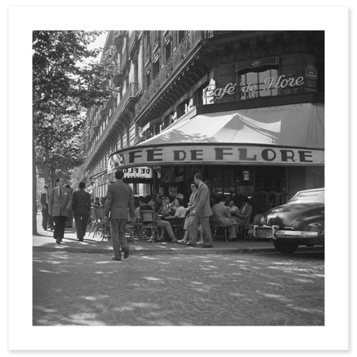 À la terrasse du Café de Flore (affiches d'art)