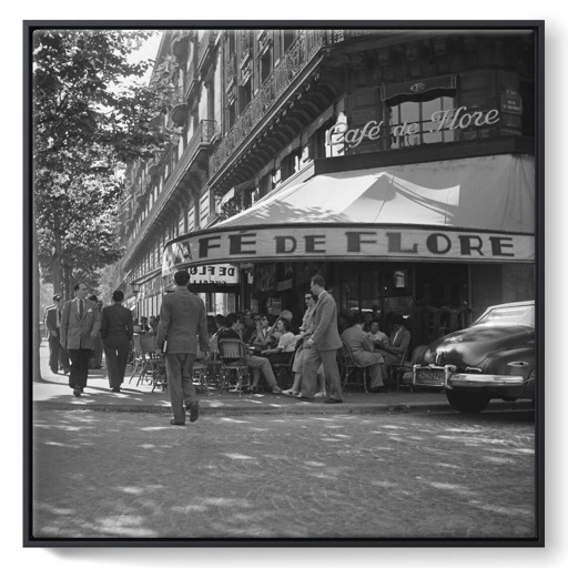 À la terrasse du Café de Flore (framed canvas)