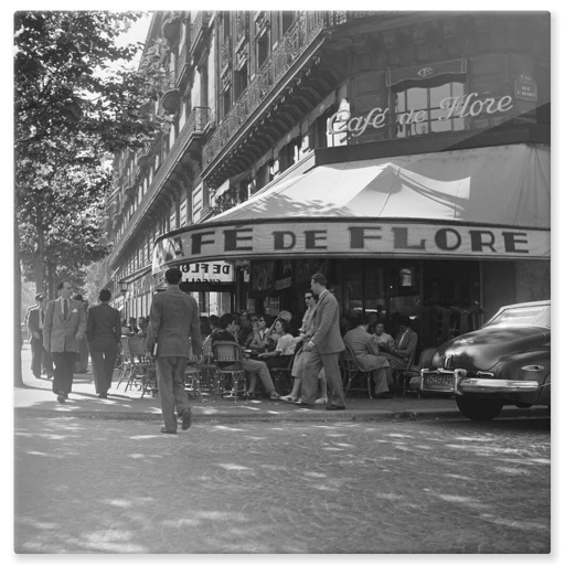 À la terrasse du Café de Flore (panneaux aluminium)